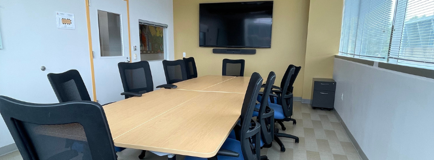 An image of the conference room in the center